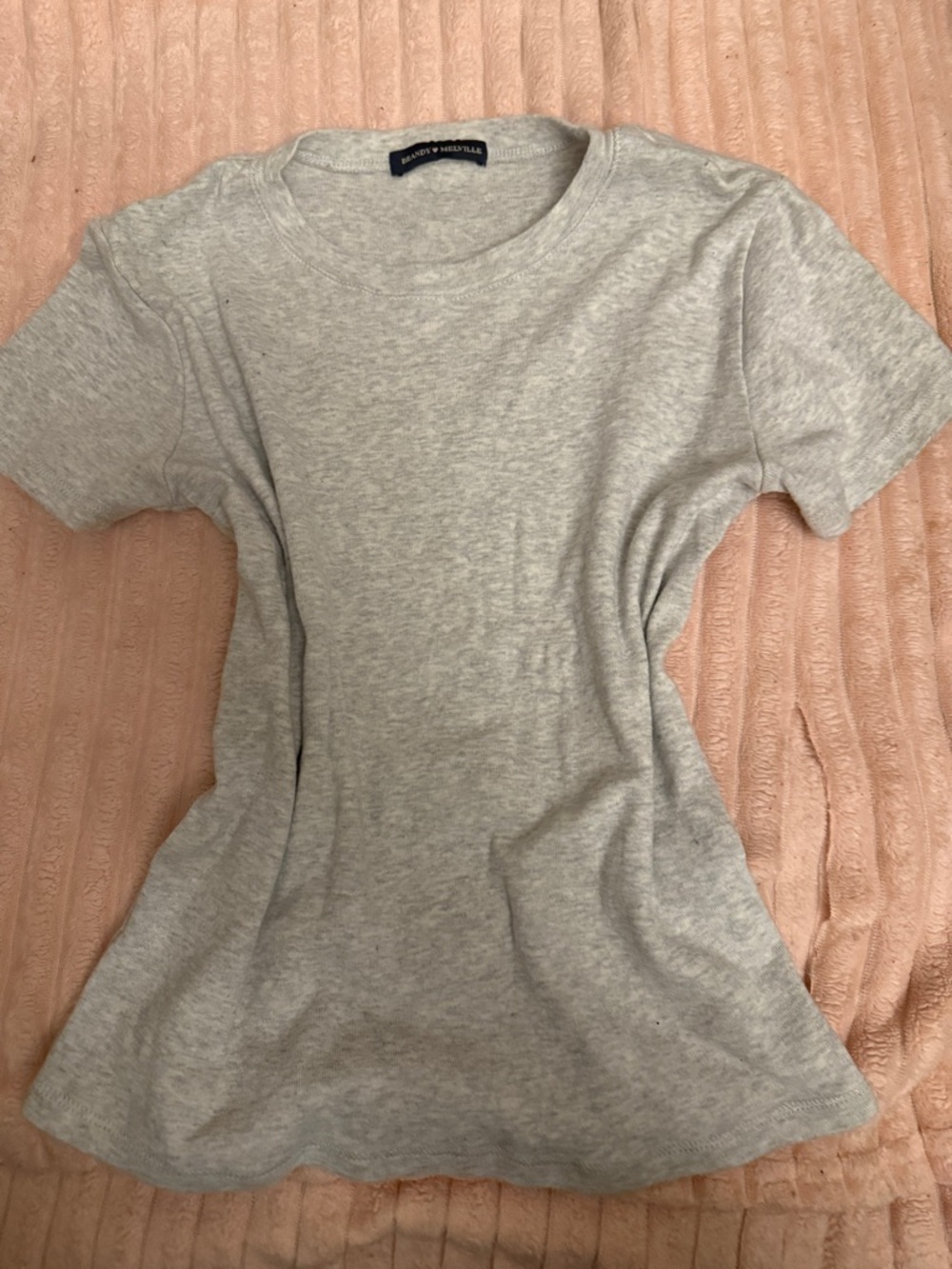 Brandy Melville Heather Gray Short Sleeve Crewneck Tee
